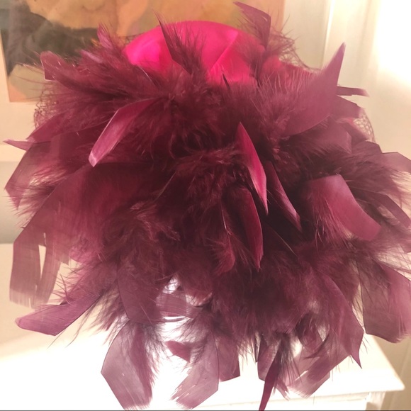 vintage feathered veiled hat - Picture 5 of 12